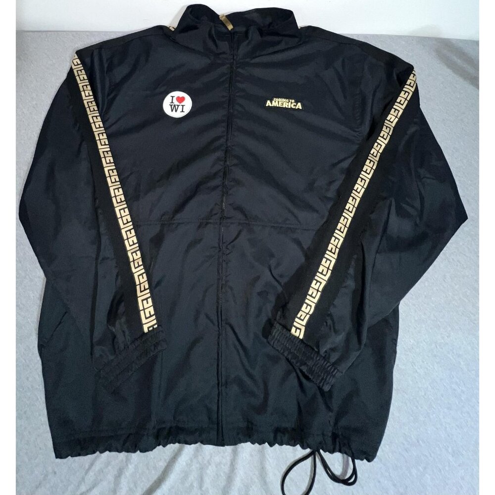Nike Jacket Mens 2XL Black Coming To America Prince Akeem Full Zip‎ Windbreaker